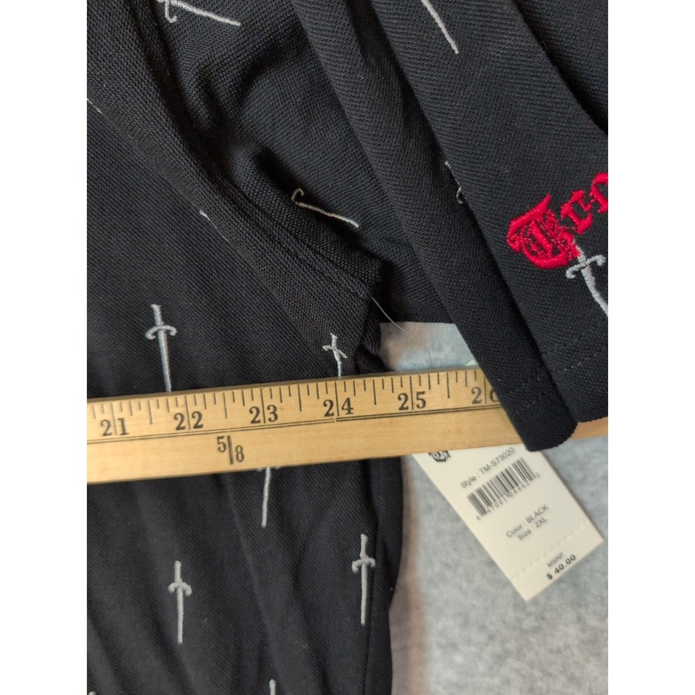 Troop NYC Born in The Bronx Polo Shirt Mens 2xl Embroidered Dagger Print Hip Hop - Picture 7 of 12